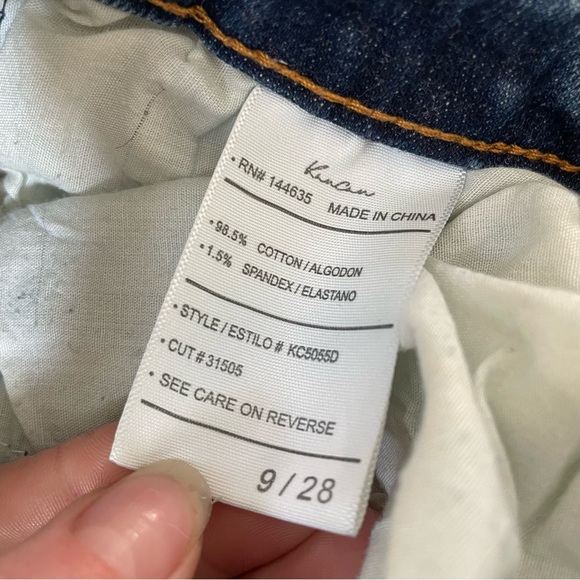 KanCan Cora Mid Rise Super Skinny Jeans Dark Wash Distressed Women’s Size 9/28 - Picture 10 of 13